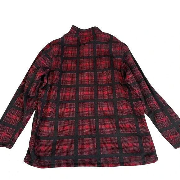 Mack Russo Flannel Half Zip Pullover, Men's, Red / Black, Size Large • NWT - Picture 2 of 5